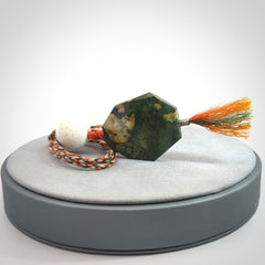 Rainforest Jasper with White Coral drop pendant.