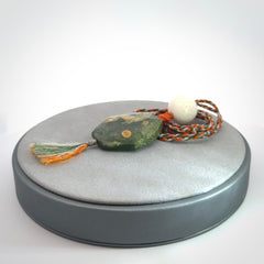 Rainforest Jasper with White Coral drop pendant.