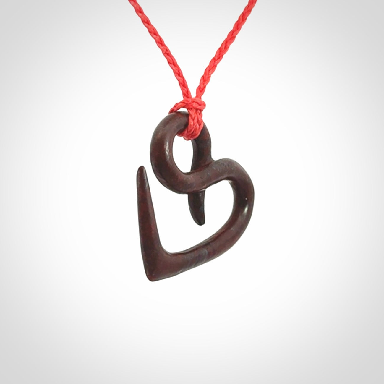 Hand carved Jasper Eternity heart pendant