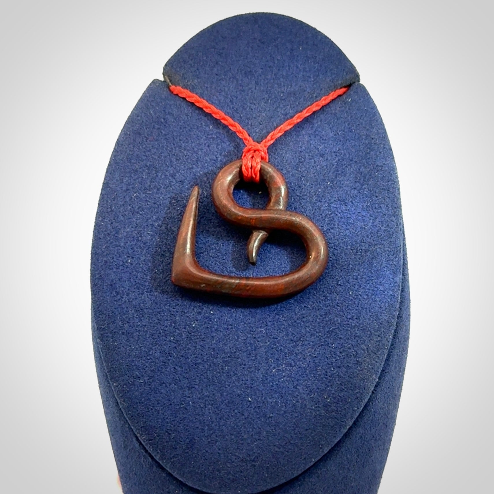 Hand carved Jasper Eternity heart pendant