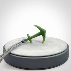 Hand carved British Columbian Jade anchor pendant