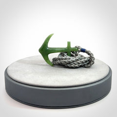 Hand carved British Columbian Jade anchor pendant