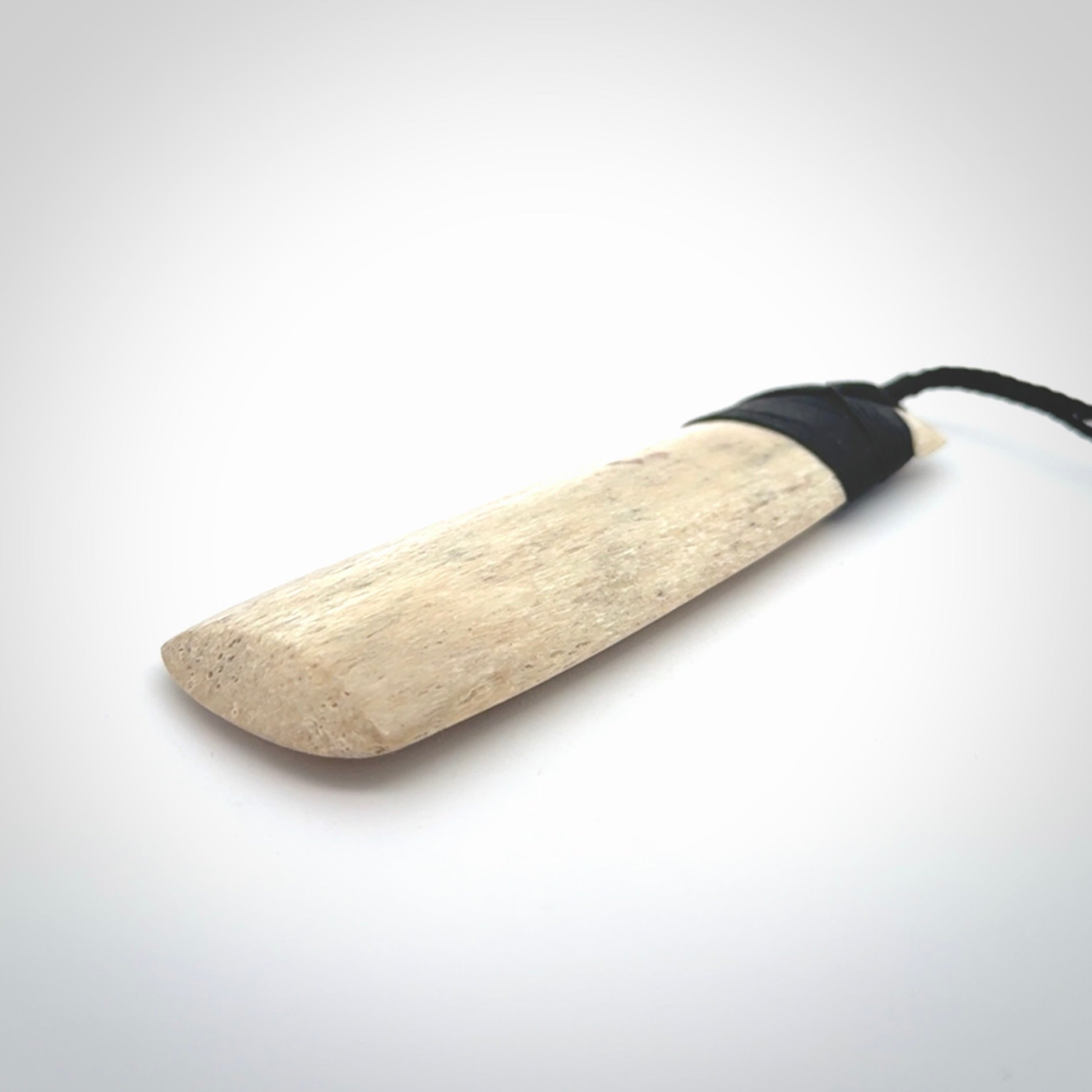 Hand carved Whale Bone Toki.