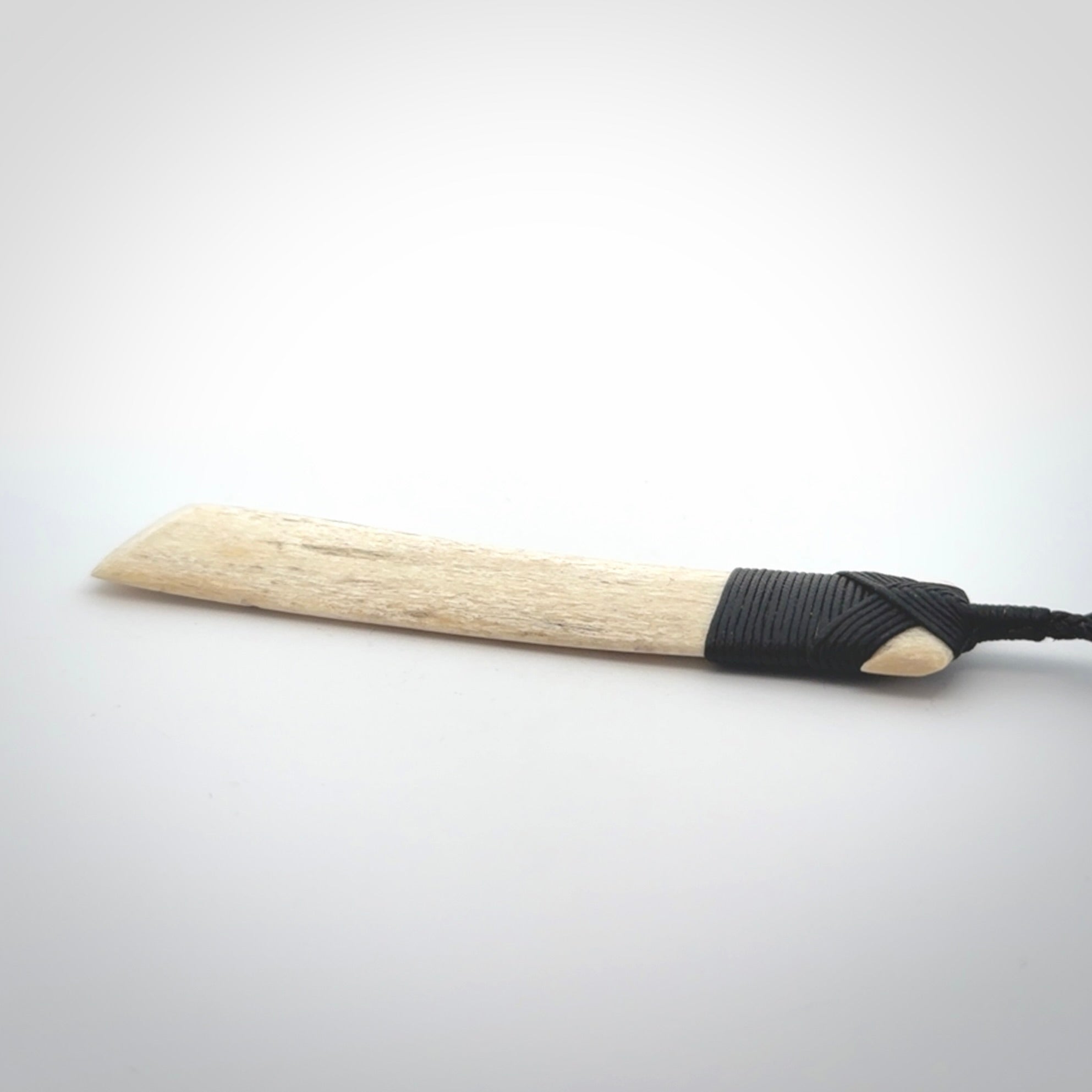 Hand carved Whale Bone Toki.