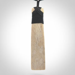 Hand carved Whale Bone Toki.
