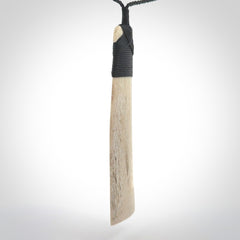 Hand carved Whale Bone Toki.