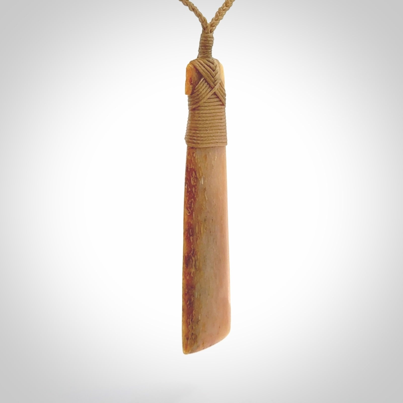 Hand carved Whale Bone Toki.