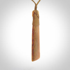 Hand carved Whale Bone Toki.
