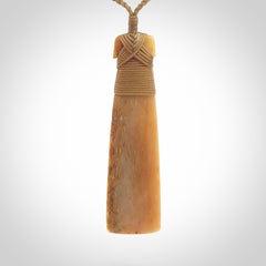 Hand carved Whale Bone Toki.