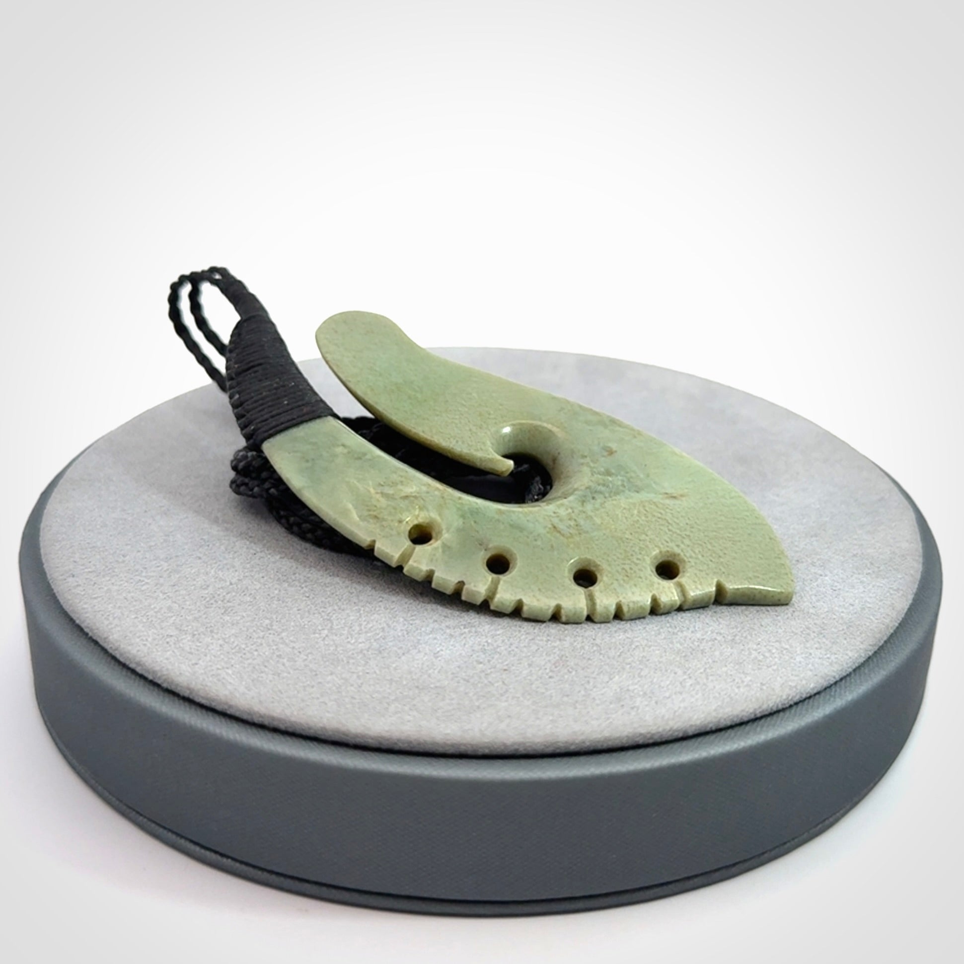A Stand Out Matau, Hand Carved in Gorgeous Pounamu