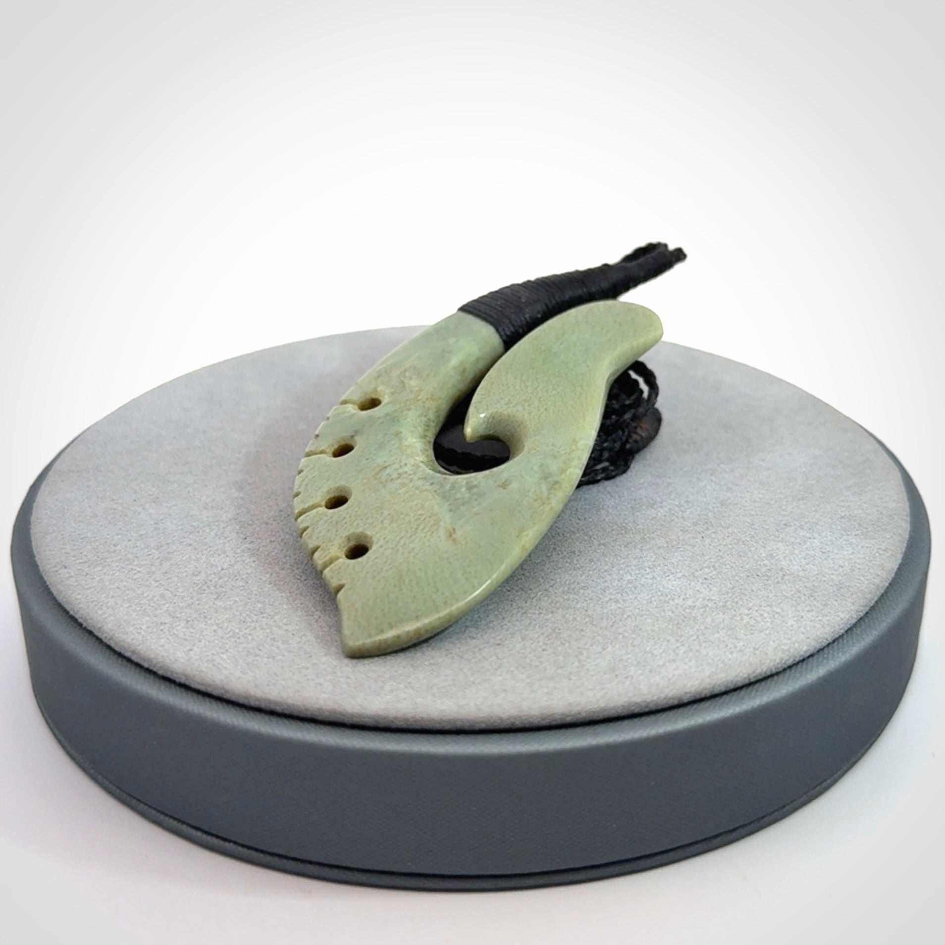 A Stand Out Matau, Hand Carved in Gorgeous Pounamu