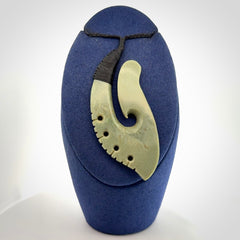 A Stand Out Matau, Hand Carved in Gorgeous Pounamu