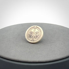 Bone lapel pin