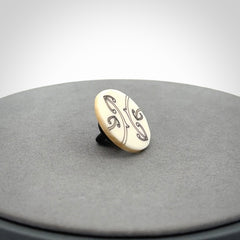 Bone lapel pin