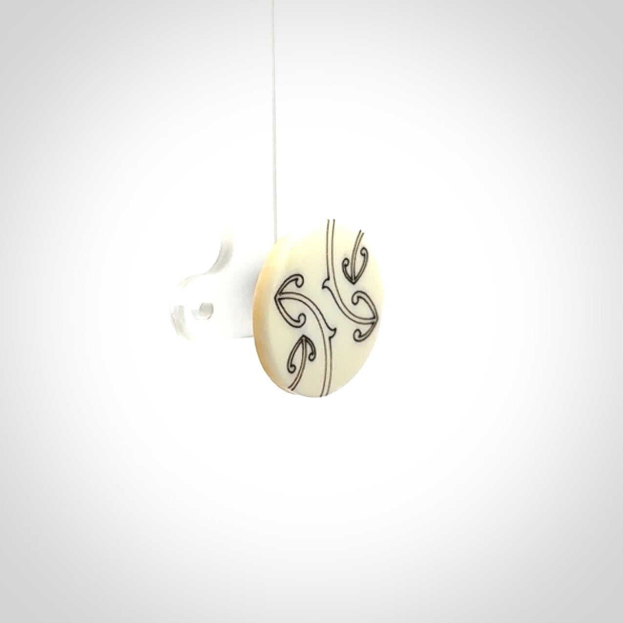Bone lapel pin