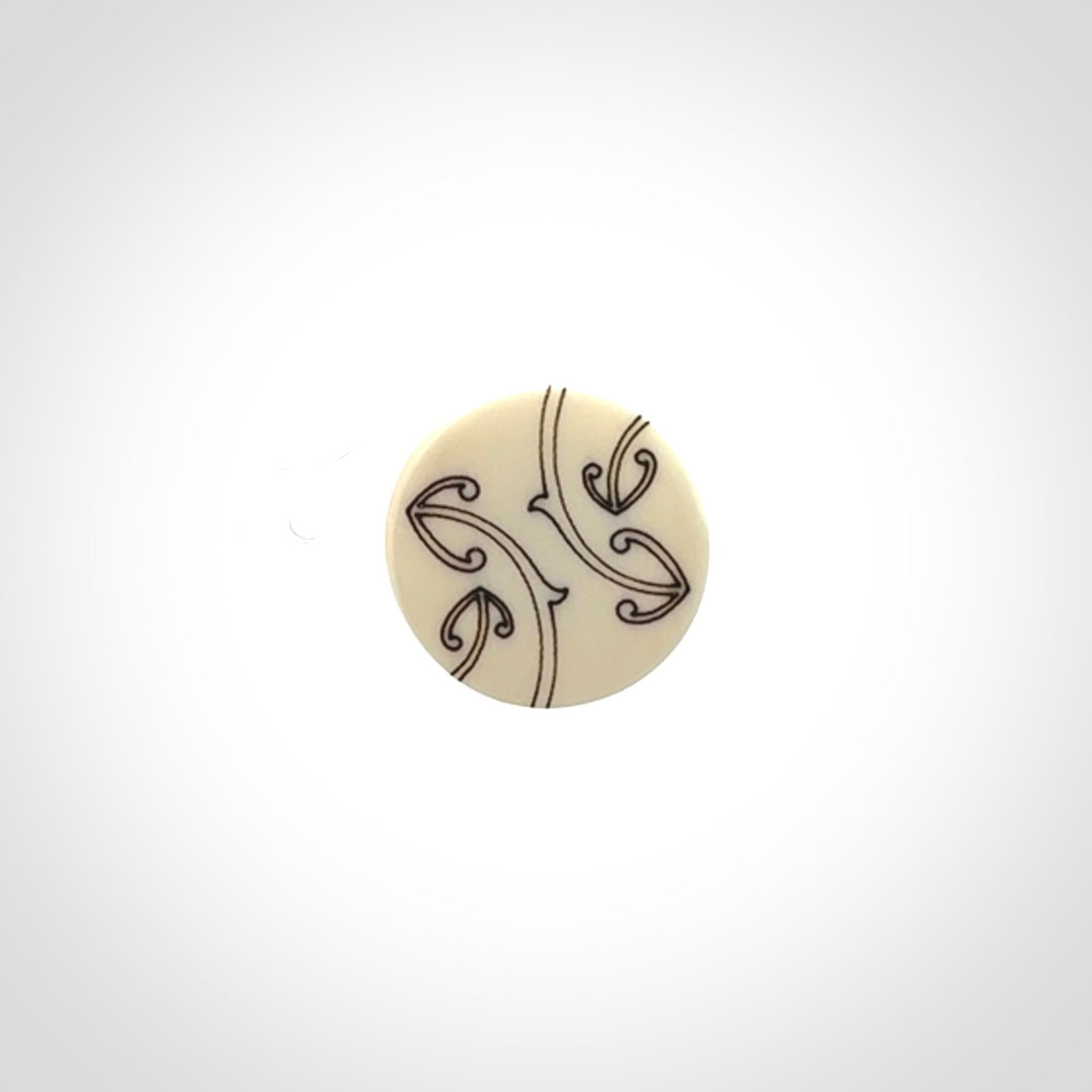 Bone lapel pin