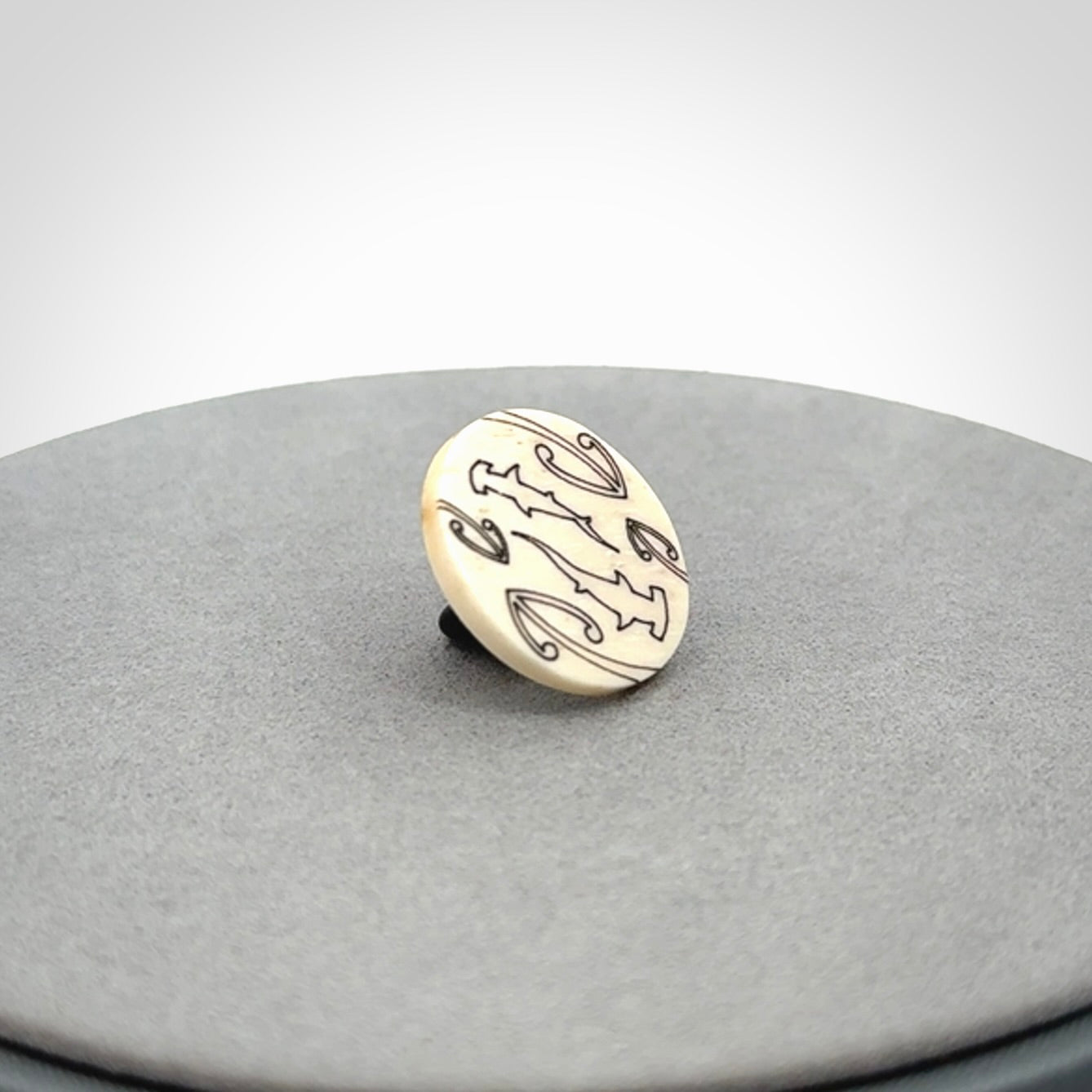 A Beautiful Bone Lapel Pin