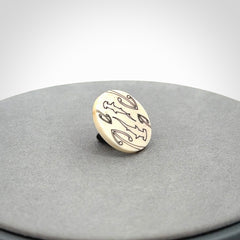 A Beautiful Bone Lapel Pin