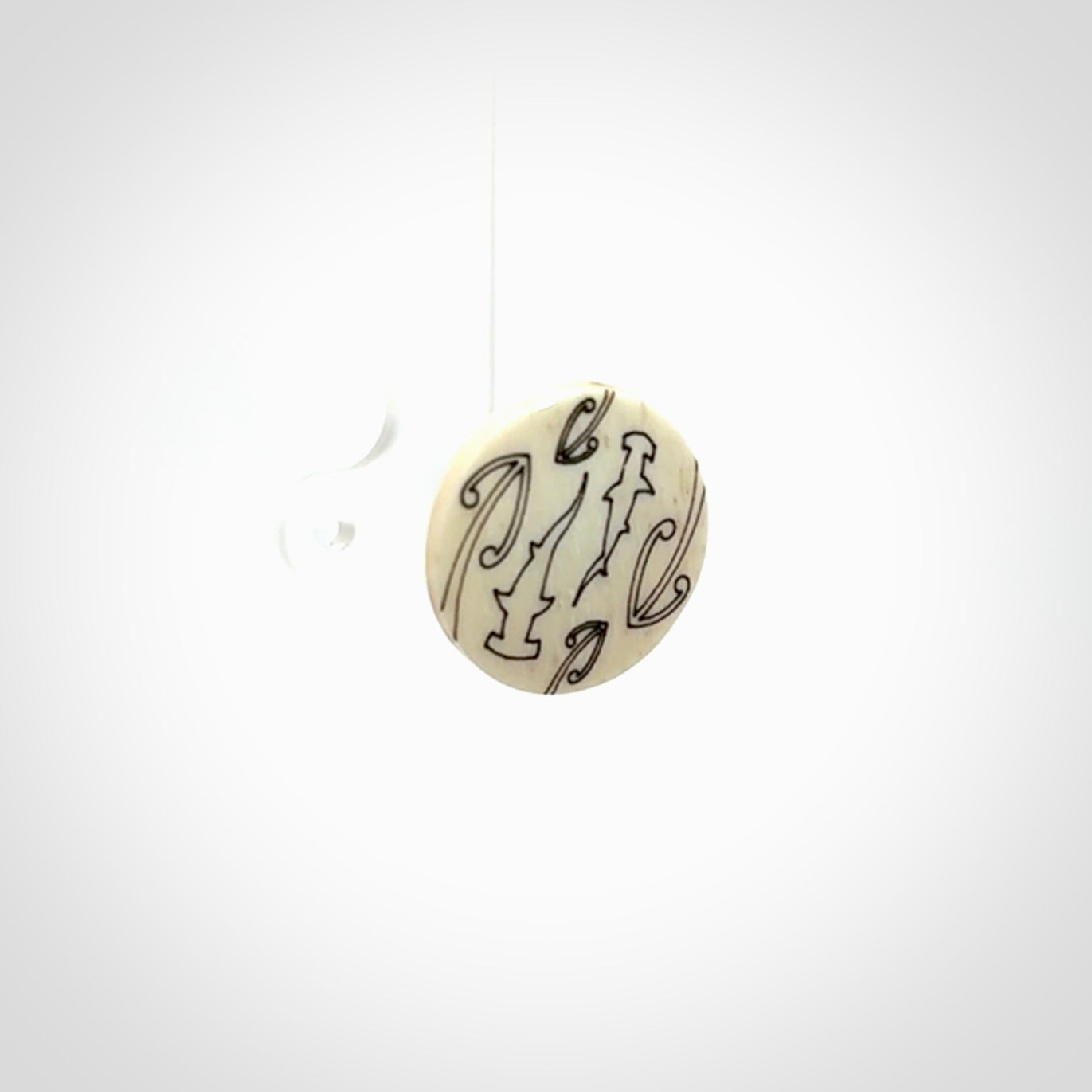 A Beautiful Bone Lapel Pin