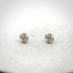 These are beautiful, small, bone stud earrings