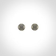 These are beautiful, small, bone stud earrings