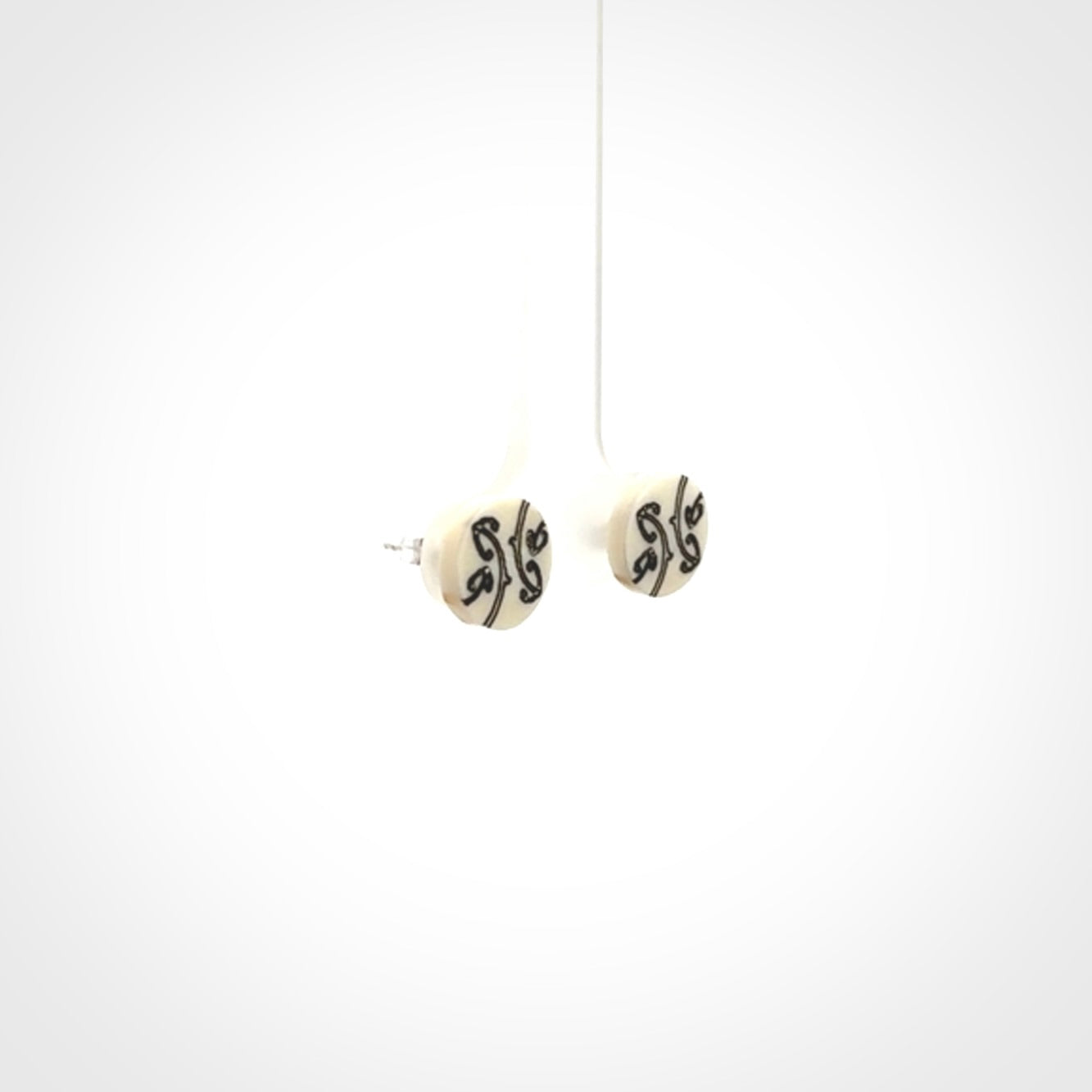 Hand Made Bone Stud Earrings