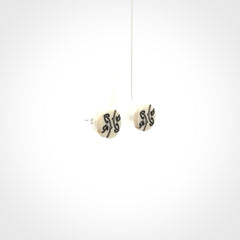 Hand Made Bone Stud Earrings