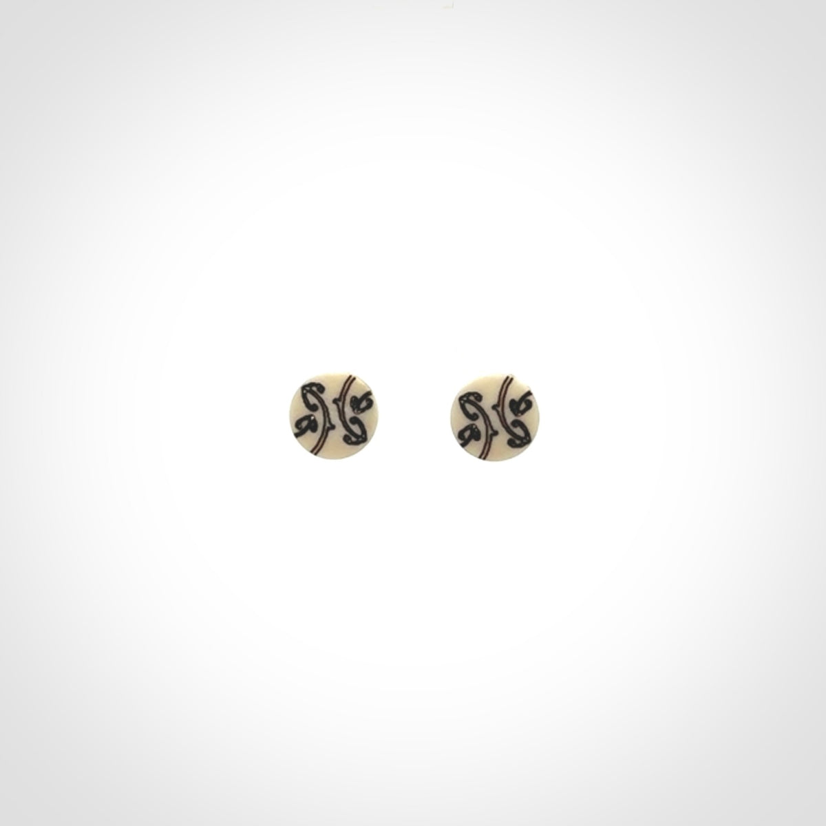 Hand Made Bone Stud Earrings