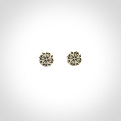 Lovely, little, bone stud earrings