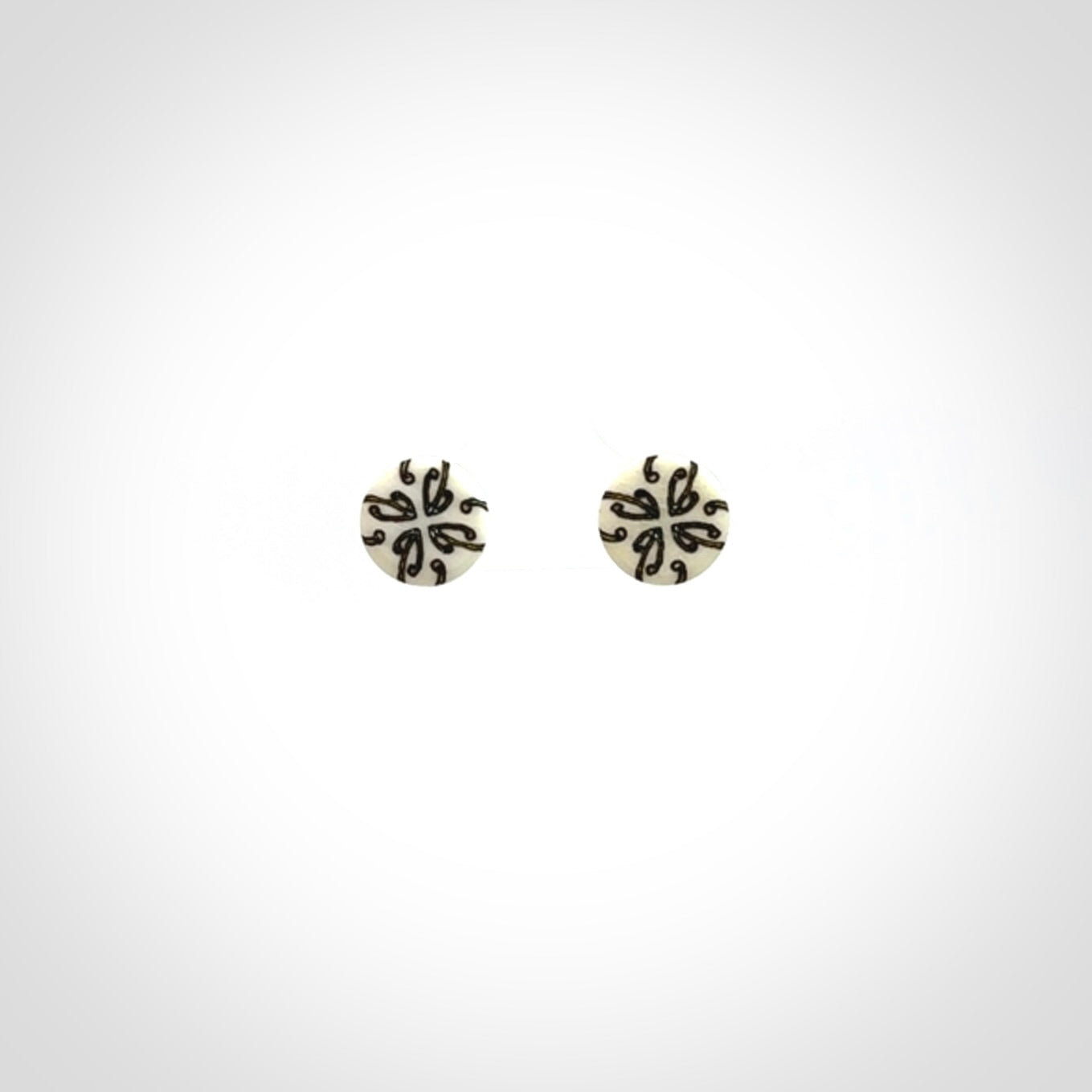 Beautiful bone studs, hand made and ready to wear!
