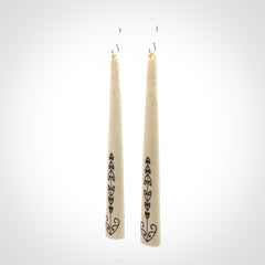 Gorgeous, Large, Bone Earrings