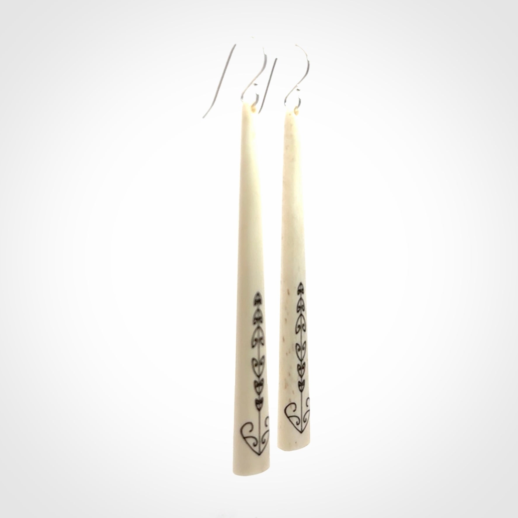 Gorgeous, Large, Bone Earrings