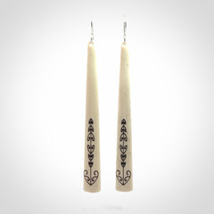 Gorgeous, Large, Bone Earrings