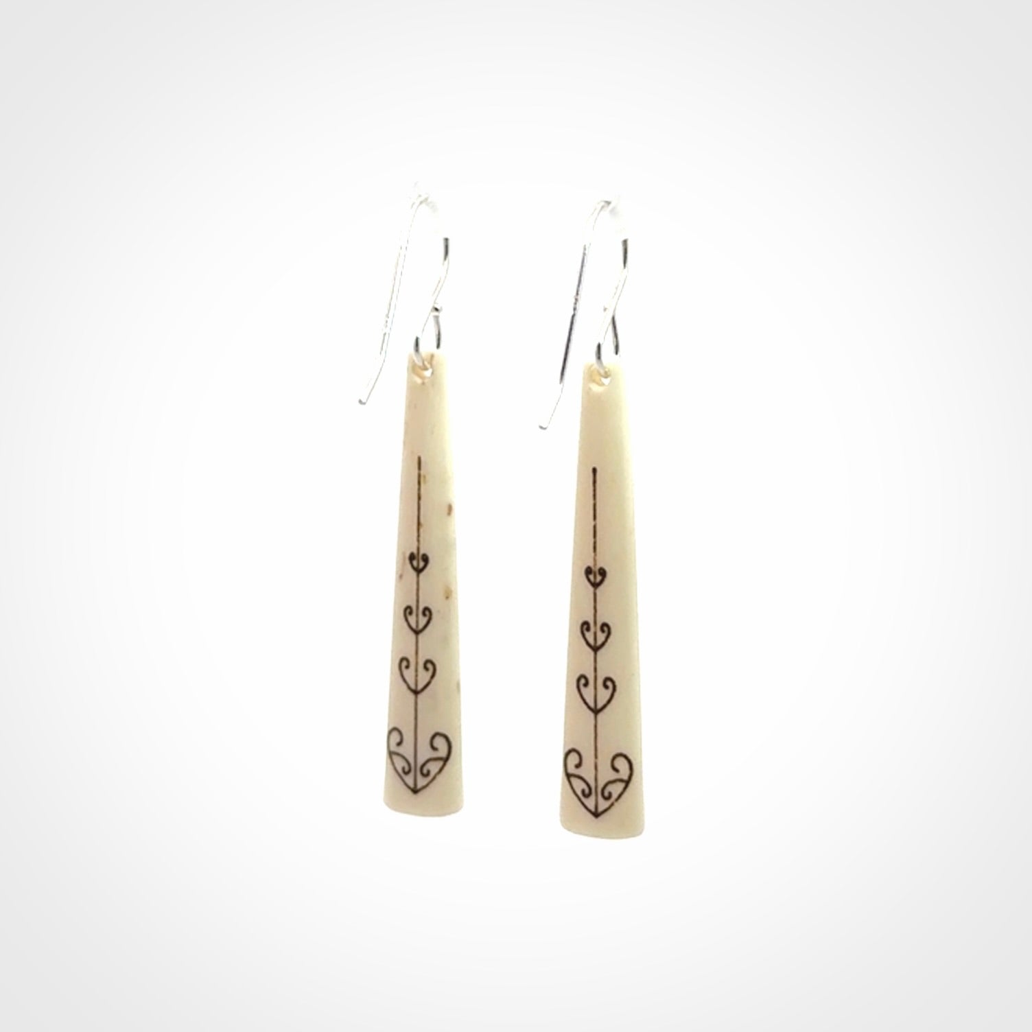 Handcrafted Bone Earrings - Wonderful Art to Wear!