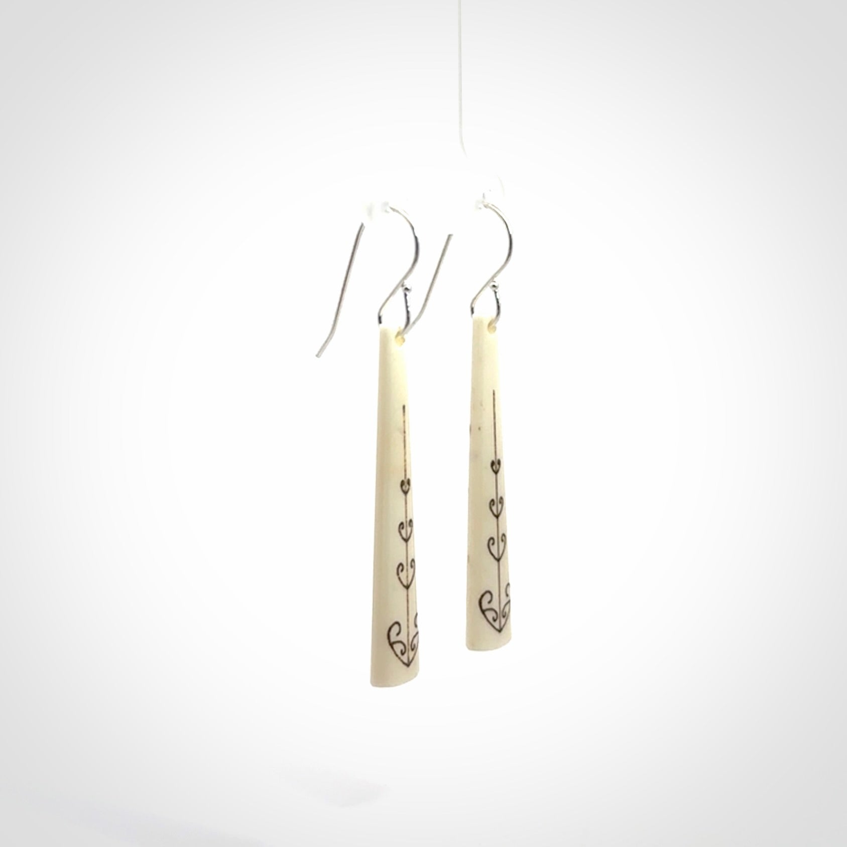 Handcrafted Bone Earrings - Wonderful Art to Wear!