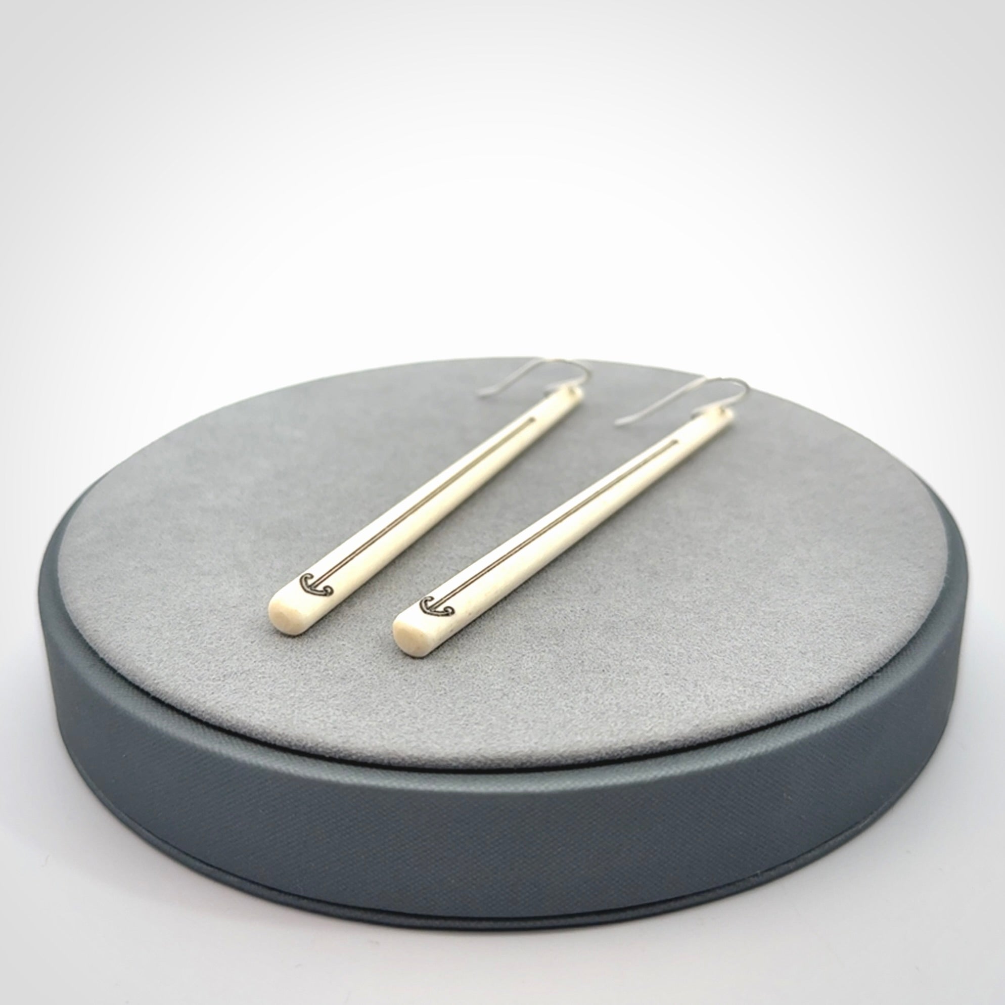 Handcrafted bone earrings