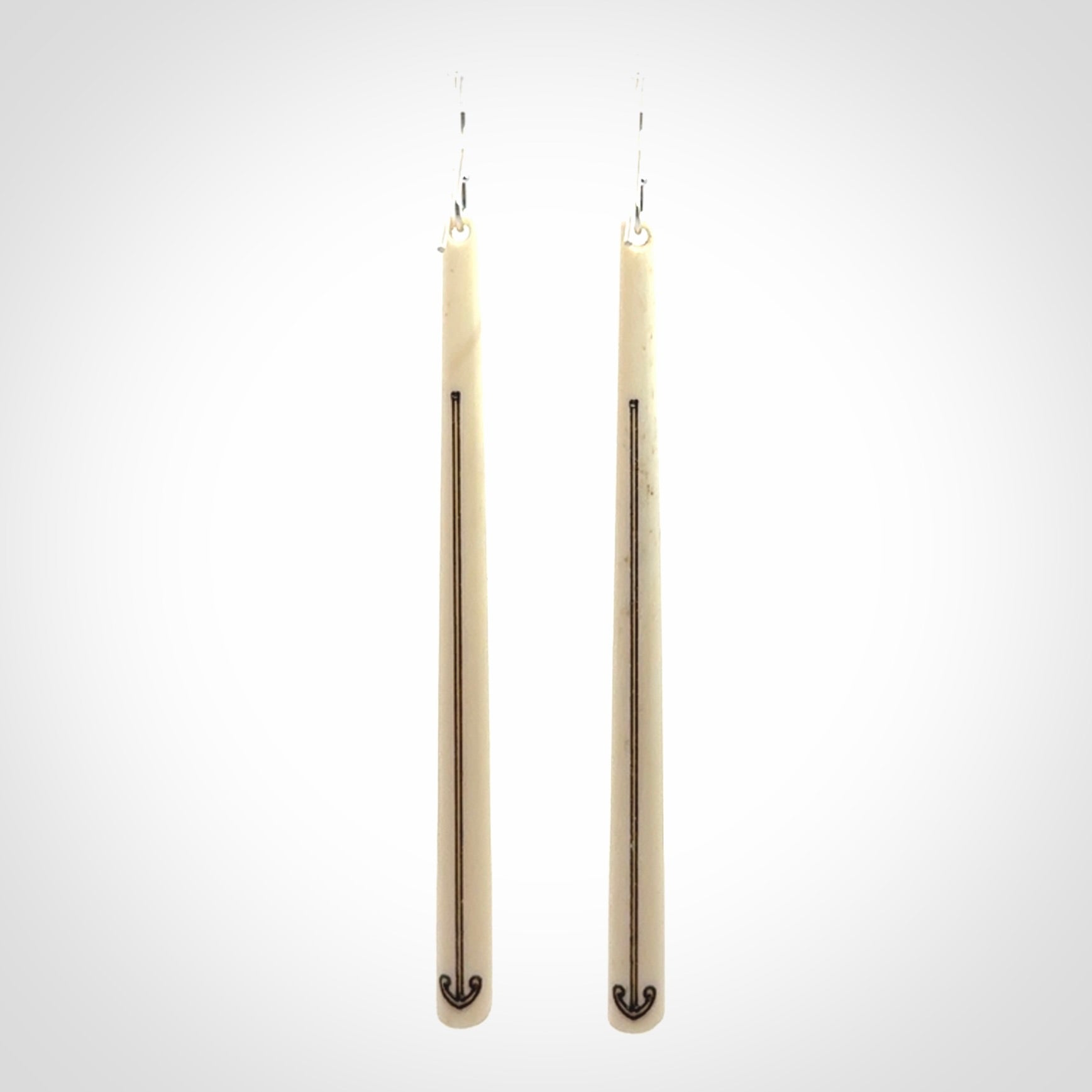 Handcrafted bone earrings