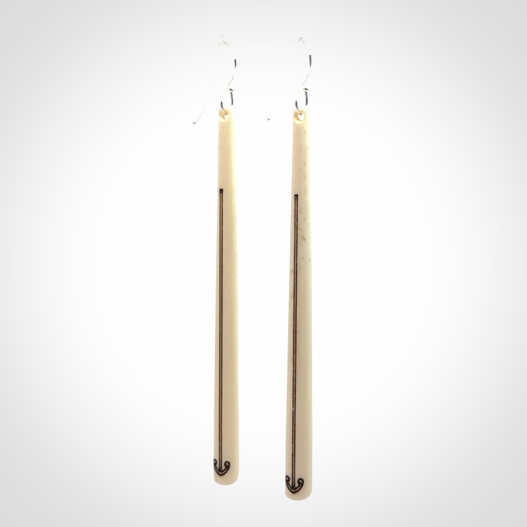 Handcrafted bone earrings