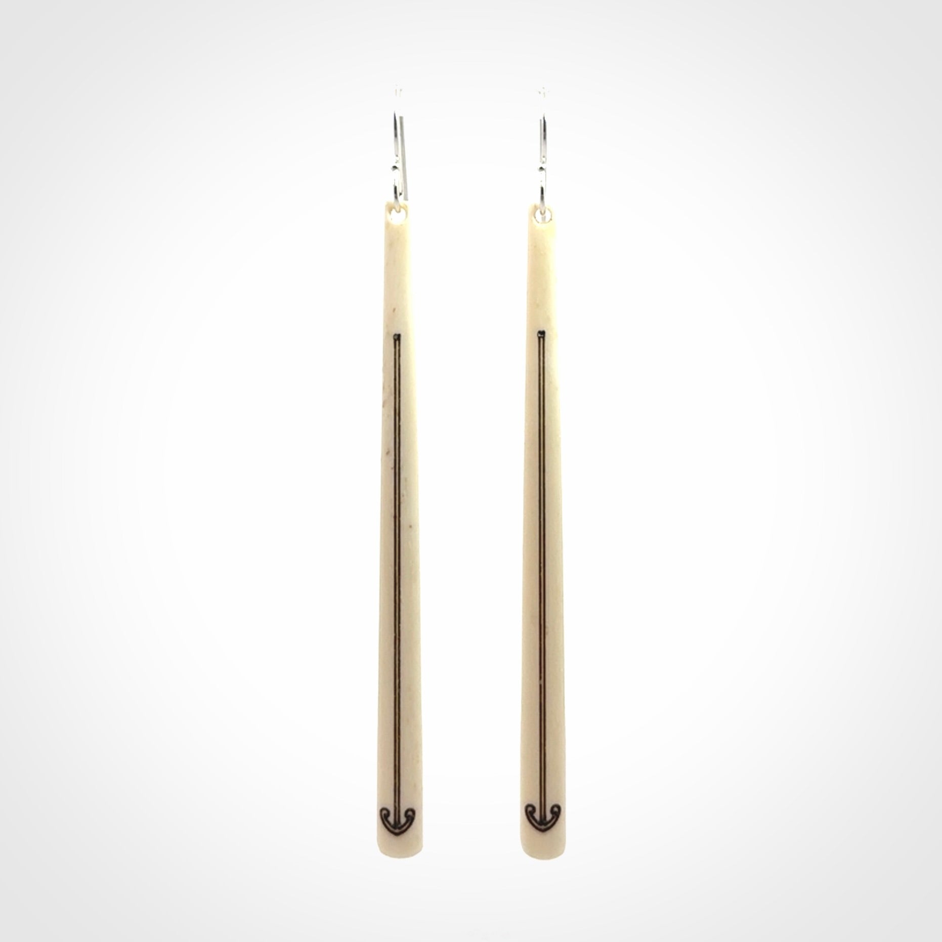 Handcrafted bone earrings