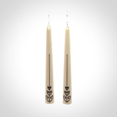 Hand carved bone earrings