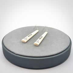 Hand carved bone earrings