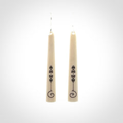 Hand carved bone earrings