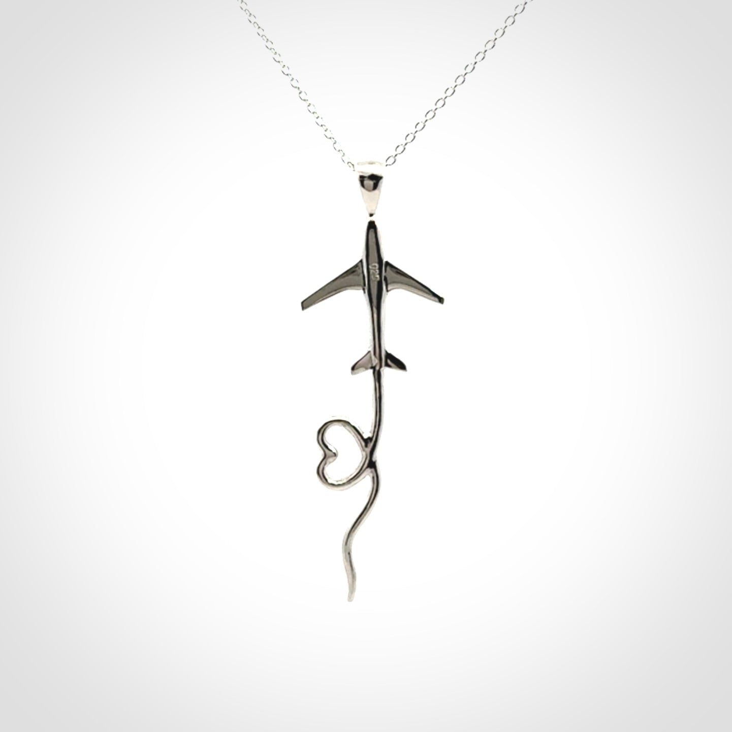 Sterling Silver Plane Pendants for Travel Lovers