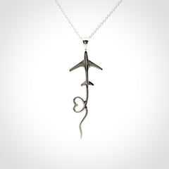 Sterling Silver Plane Pendants for Travel Lovers
