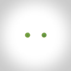 Hand carved small New Zealand Jade and Sterling Silver stud earrings.