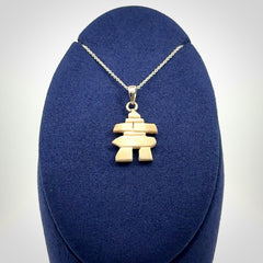 Hand made woolly mammoth Aztec design necklace with Sterling Silver chain. Made by NZ Pacific and sale online only.