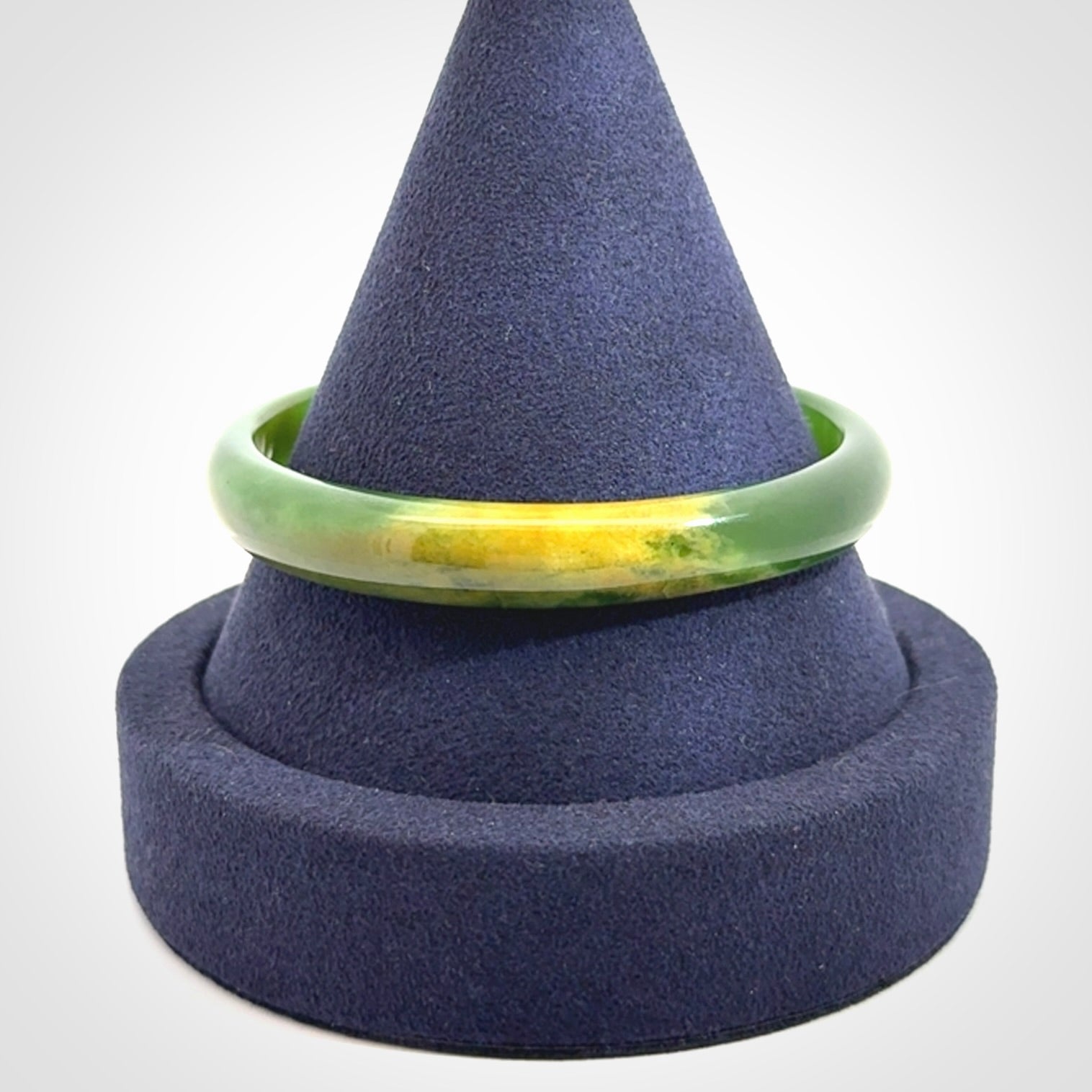 Hand carved New Zealand Flower Jade bangle