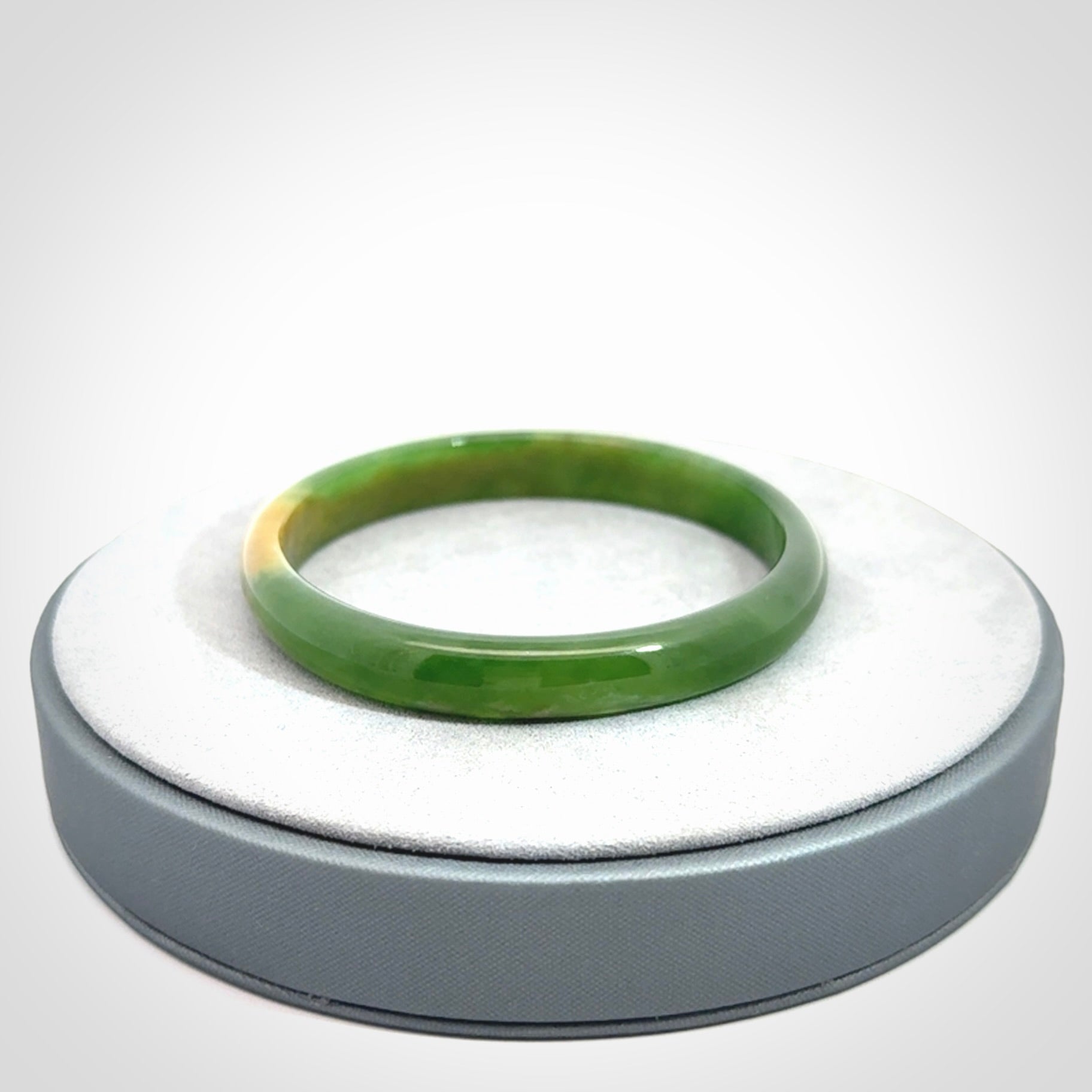 Hand carved New Zealand Flower Jade bangle