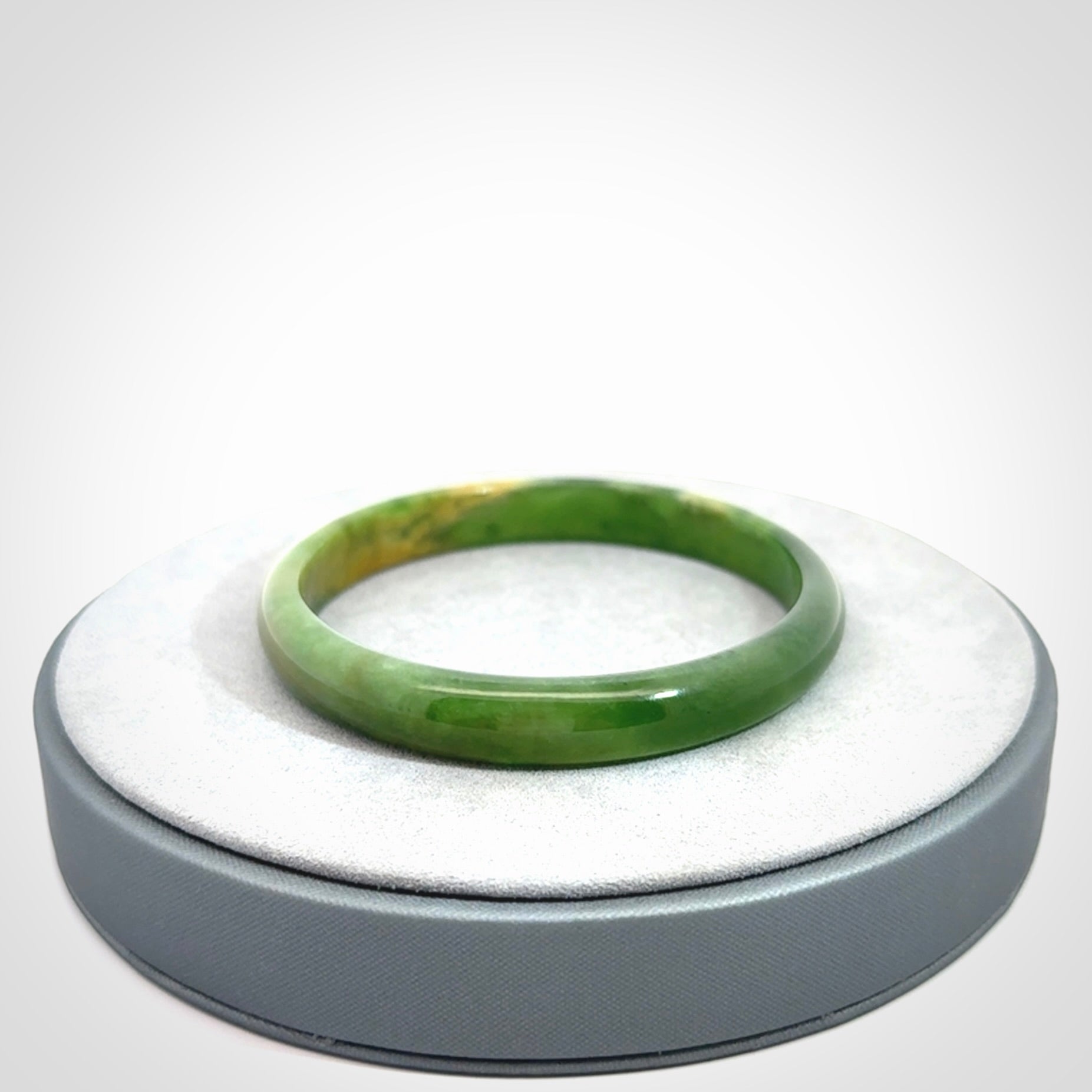 Hand carved New Zealand Flower Jade bangle
