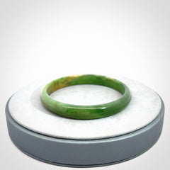 Hand carved New Zealand Flower Jade bangle